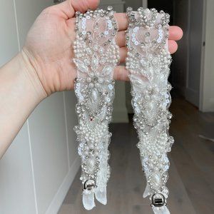 Beaded Detachable straps for wedding dress